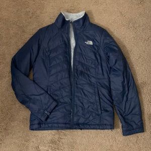 North Face Blue Zip-up Lined Jacket